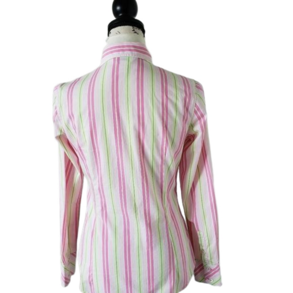 💕Lilly pulitzer collared shirt button down green/pink size 2  NWOT💕 - Picture 4 of 8